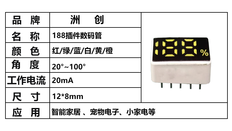 “188插件数码管，12*8数码管”/